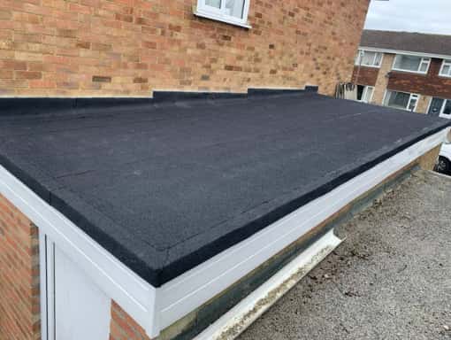 this is a photo of a new flat roof in Hastings. Installation carried out by Hastings Roofing Services